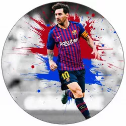 Essbares Papier Lionel Messi beim Spiel 19,5 cm