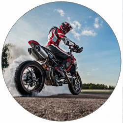 Essbares Papier Motocross auf der Straße 19,5 cm