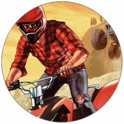 Essbares Papier Reiter auf Vierrädern 19,5 cm