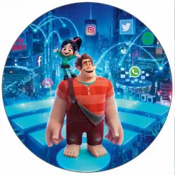 Essbares Papier Räuber Ralph in der Stadt 19,5 cm