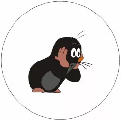 Essbares Papier, erstaunter Maulwurf, 19,5 cm