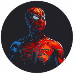 Essbares Papier Spiderman-Silhouette auf schwarzem Hintergrund 19,5 cm