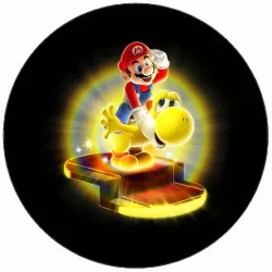 Essbares Papier Super Mario auf Dino 19,5 cm