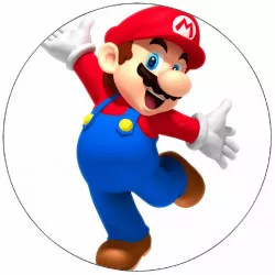 Essbares Papier Super Mario fröhlich 19,5 cm