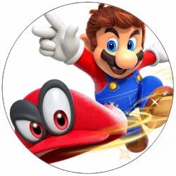 Essbares Papier Super Mario fliegende Mütze 19,5 cm