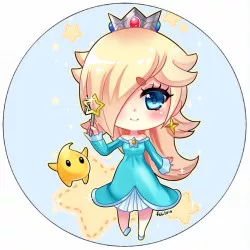 essbare Papierprinzessin in blauen Kleidern 19,5 cm