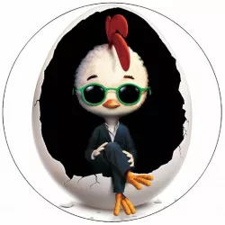 Essbares Papierchen Angsthase mit Brille 19,5 cm