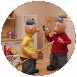 Essbares Papier Pat und Mat Reinigung 19,5 cm