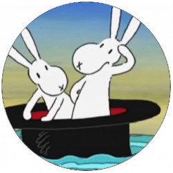 Essbares Papier Bob und Bobek im Hut auf dem Meer 19,5 cm