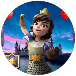 Essbares Papier „Clash Royale“ – Prinzessin, 19,5 cm