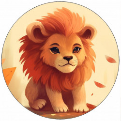 Essbares Löwenpapier 19,5 cm