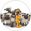 Essbares Papier Schaf Shaun und Schaf 19,5 cm