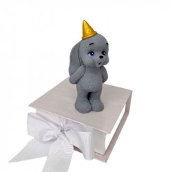 Schokoladenhase grau stehend 9cm - K Decor