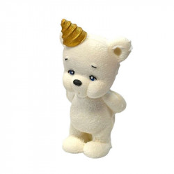 Weiße Schokoladenbär mit Hüftkegel