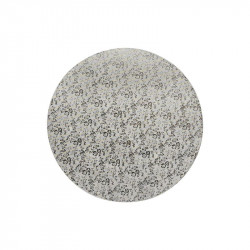 Feste Unterlage silbern 25 cm rund Kraft 1,2 cm