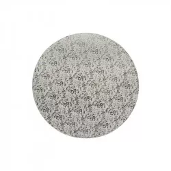 Feste Unterlage silbern 25 cm rund Kraft 1,2 cm