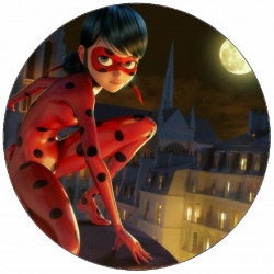 Essbares Papier Marienkäfer auf dem Dach 19,5 cm