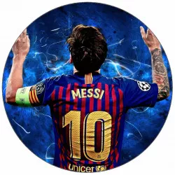 Essbares Papier Lionel Messi im FC Barcelona-Trikot 19,5 cm