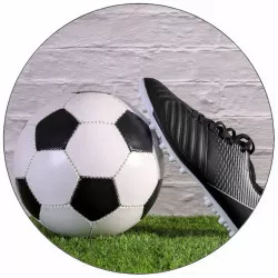 Essbares Papier Fußballball und Schuh 19,5 cm