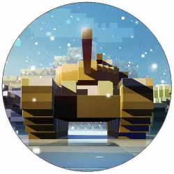 essbares Papier Minecraft Tank 19,5 cm