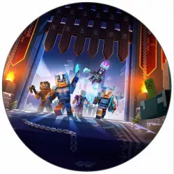 Essbares Papier Minecraft Helden 19,5 cm