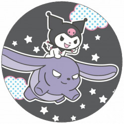 Essbares Papier Kuromi für Monster 19,5 cm