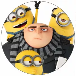 Essbares Papier Ich, Bösewicht Gru und Minions 19,5 cm