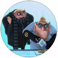 Essbares Papier Ich, Bösewicht Gru und Dr. Nefario 19,5 cm