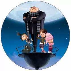 Essbares Papier Ich, Bösewicht Gru und die Mädchen 19,5 cm