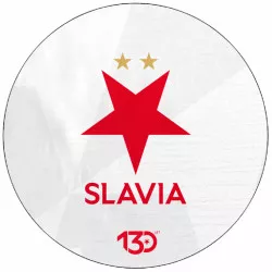 essbares Papier Logo Slavia weißer Hintergrund 19,5 cm
