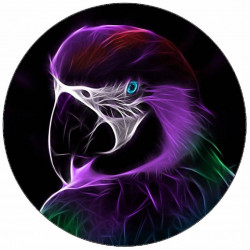 Essbares Papier-Papagei Digitalzeichnung 19,5 cm