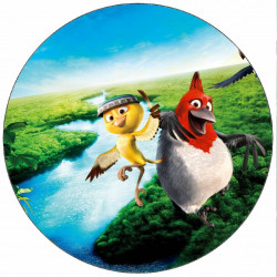 Essbares Papier Rio 2 Vögel 19,5 cm