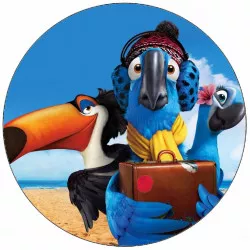 Essbares Papier Rio 2 Papagei Rio und Freunde 19,5 cm