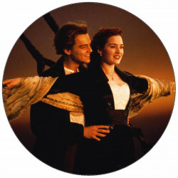 Essbares Papier Titanic Rose und Jack auf dem Schiff 19,5 cm