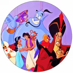 Essbares Papier-Aladin-Figuren 19,5 cm