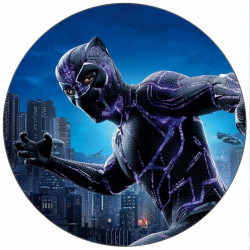 Essbares Papier Avengers Black Panther in der Stadt 19,5 cm
