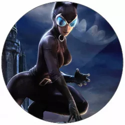 Essbares Papier „Catwoman bei Nacht“, 19,5 cm