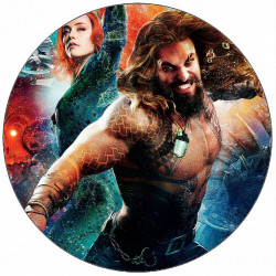 Essbares Papier Aquaman unter Wasser 19,5 cm