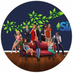 Essbares Papier Die Sims Figuren 19,5 cm