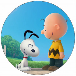 Essbares Papier Snoopy und Charlie 19,5 cm