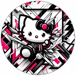 Essbares Papier Hello Kitty Fotografin 19,5 cm