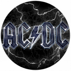 Essbares Papier Logo AC/DC Blaues Logo 19,5 cm