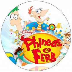 Essbares Papier Phineas und Ferb Logo 19,5 cm