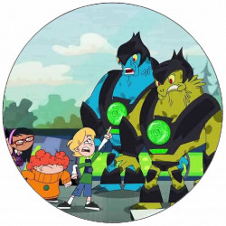 Essbares Papier Supernoobs und Aliens 19,5 cm