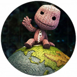 Essbares Papier LittleBigPlanet Sackboy auf Planet 19,5 cm