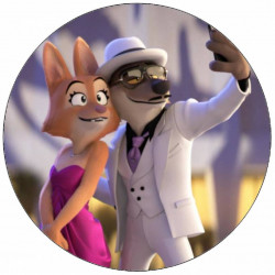 Essbares Papier Böser Wolf und Elen 19,5 cm