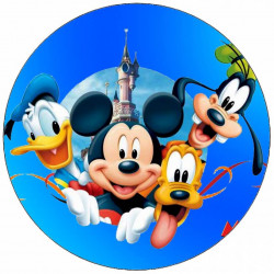 Essbares Papier Goofy, Donald, Mickey und Pluto 19,5 cm