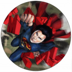 Essbares Papier Smallville Superman in Aktion 19,5 cm