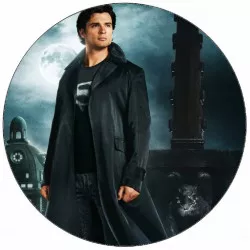 Essbares Papier Smallville Clark Kent im schwarzen Mantel 19,5 cm