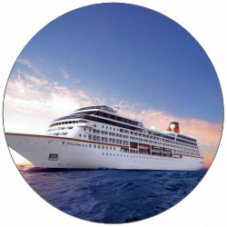 Essbares Papier-Jacht auf dem Meer 19,5 cm